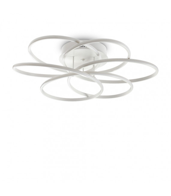 Integrated LED ceiling light Karol White metal 1 bulb 20cm