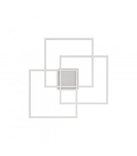 Plafonnier LED intégré Frame-2 Métal blanc 1 ampoule 9cm