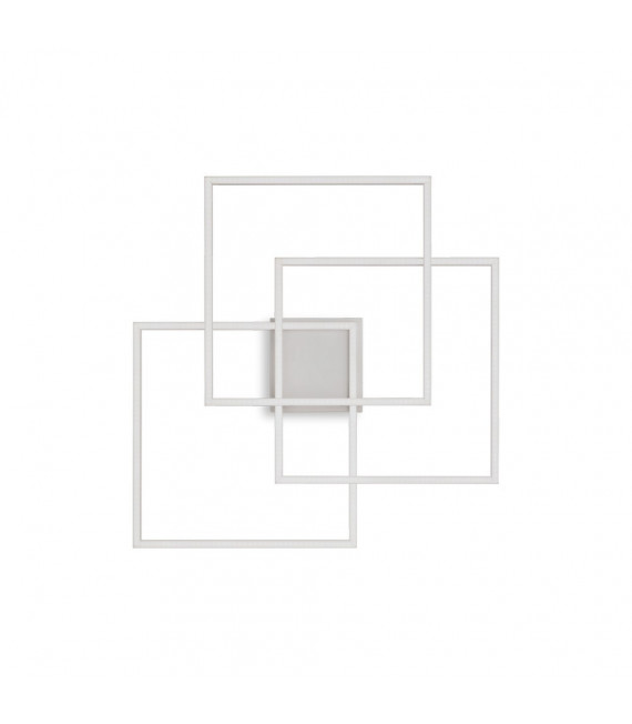 Plafonnier LED intégré Frame-2 Métal blanc 1 ampoule 9cm