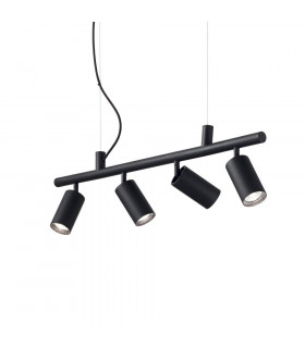 Ciondolo in metallo nero dinamite 4 lampadine 16,5 cm