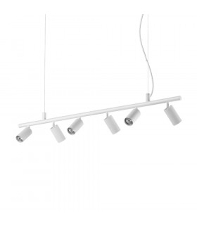 Lámpara colgante Dynamite Metal blanco 6 bombillas 16,5cm
