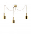 Holly Metal pendant lamp Satin brass 3 bulbs 37cm