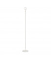Floor lamp Microphone White metal 1 bulb 170cm