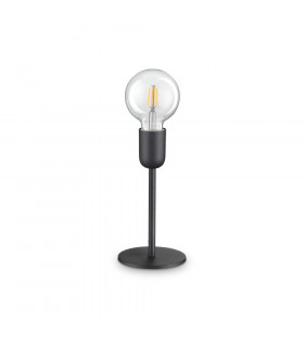 Sobremesa Micrófono Metal Negro 1 bombilla 22cm