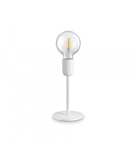 Microphone table lamp White metal 1 bulb 22cm