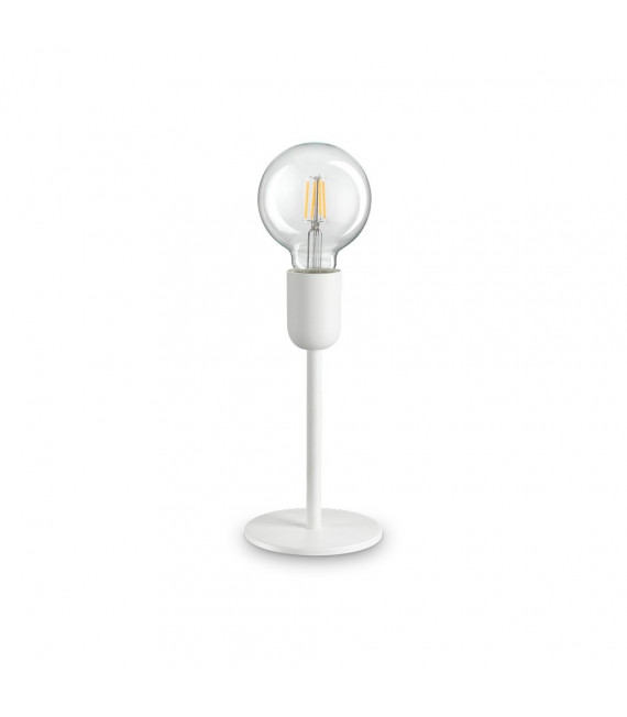 Mikrofon-Tischlampe Weißmetall 1 Glühbirne 22cm