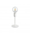 Microphone table lamp White metal 1 bulb 22cm