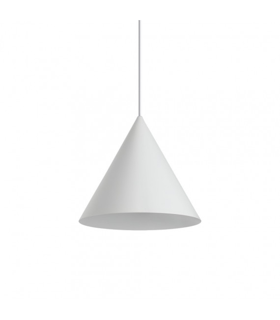 Suspension A-Line Métal blanc 1 ampoule 33cm