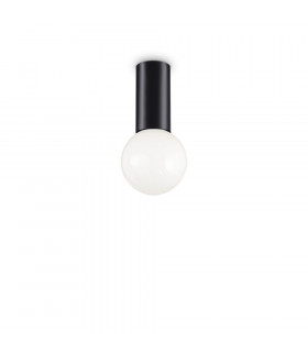 Plafón Pequeño Metal Negro 1 bombilla 10cm
