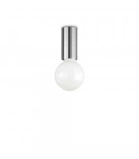 Small Chrome Metal Ceiling Light 1 bulb 10cm