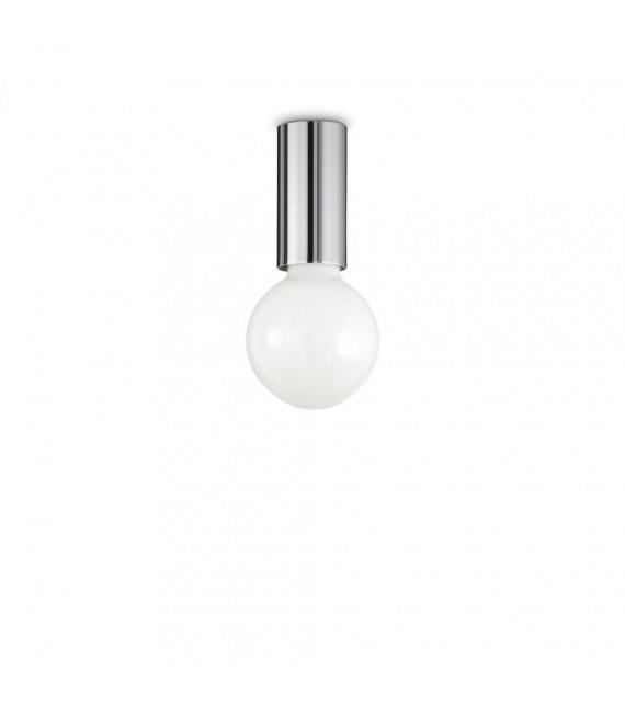 Plafón Pequeño de Metal Cromado 1 bombilla 10cm