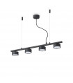 Suspension Minor Métal Noir 4 ampoules 10cm