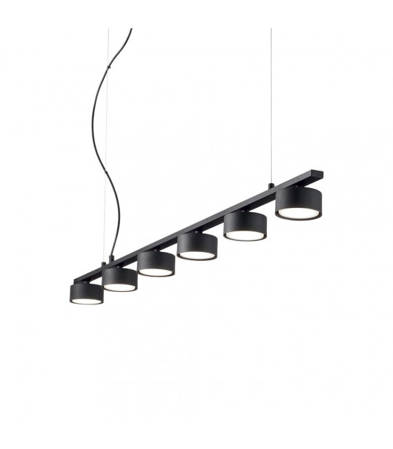 Suspension Minor Métal Noir 6 ampoules 10cm