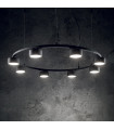 Minor Black Metal Pendant 8 bulbs 10cm
