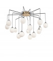 Rhapsody Black Metal pendant light 16 bulbs 54cm