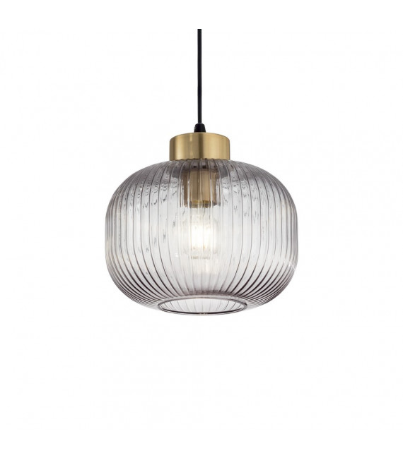 Colgante de diseño Mint-2 Cristal ahumado 1 bombilla 24,5cm