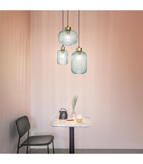 Suspension design Mint-2 Verre Vert 1 ampoule 24,5cm