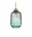 Suspension design Mint-3 Verre Vert 1 ampoule 36cm