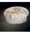 Suspension Nabucco Verre Or 12 ampoules 42cm