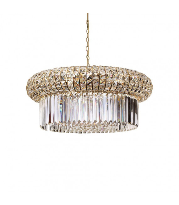 Nabucco Gold Glass Pendant 18 bulbs 39cm