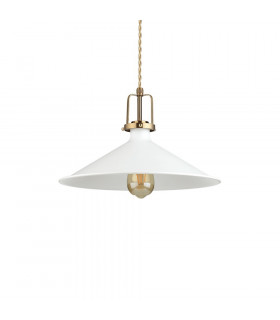 Suspension Eris-4 Métal blanc 1 ampoule 32cm