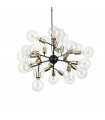 Spark Black Metal pendant light 24 bulbs 42cm