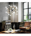Spark Black Metal pendant light 24 bulbs 42cm