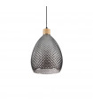 Suspension Bergen-1 Verre Fumé 1 ampoule 38cm