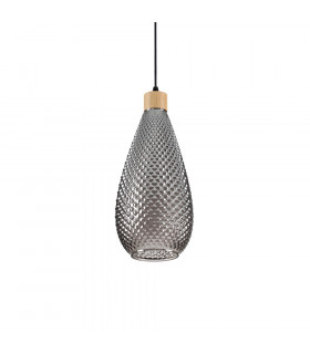 Bergen-2 Sospensione Vetro Fumé 1 lampadina 44cm