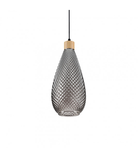 Bergen-2 Pendelleuchte Rauchglas 1 Birne 44cm