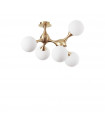 Ceiling light Nodi Metal Satin brass 5 bulbs 55cm