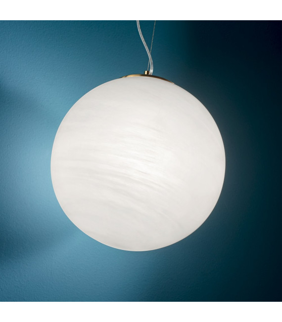 Grape pendant light White glass 1 bulb 37cm