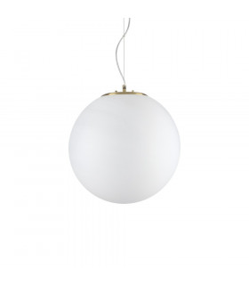 Grape pendant light White glass 1 bulb 49cm