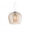 Suspension Blossom Verre ambre 1 ampoule 34cm