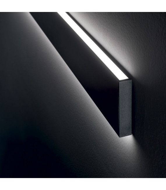 Linus integrierte LED-Wandleuchte Metall, schwarzes Aluminium 1 Glühbirne 9,5cm