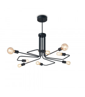 Plafonnier Triumph Métal Noir 8 ampoules 66cm