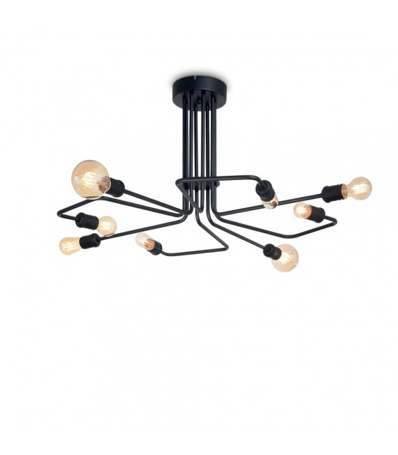Plafonnier Triumph Métal Noir 8 ampoules 41,5cm