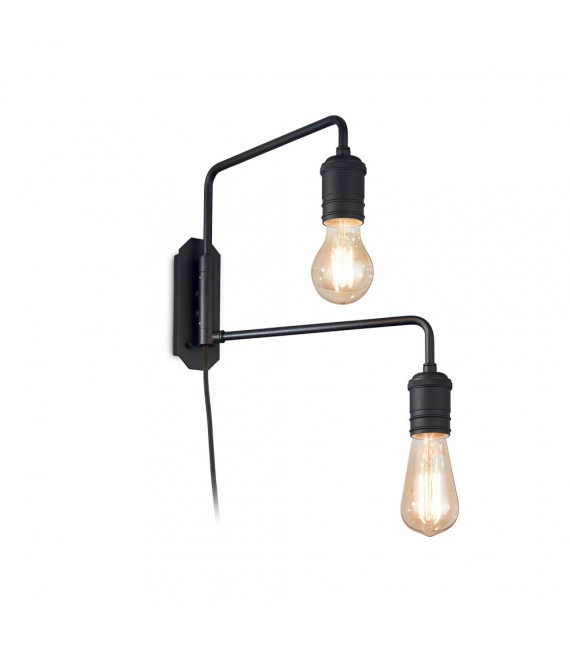 Applique murale Triumph Métal Noir 2 ampoules 29cm