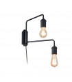 Applique murale Triumph Métal Noir 2 ampoules 29cm