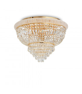 Plafón Diseño Dubai Metal Oro 24 bombillas 52,5cm