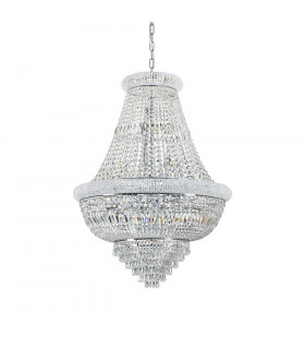 Chandelier Dubai Metal Chrome 24 bulbs 120cm