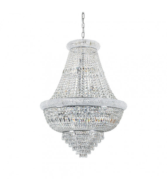 Araña Dubai Metal Cromo 24 bombillas 120cm