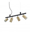 Dynamite Metal pendant lamp Satin brass 4 bulbs 16.5cm