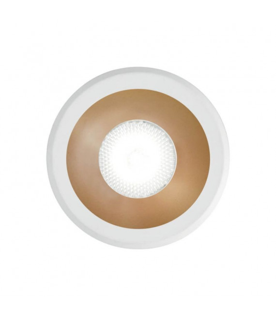 Faretto da incasso Virus 1 lampadina Alluminio Bianco oro