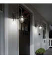 Cima Metal Anthracite garden lantern 1 bulb 46cm