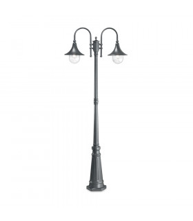 Garten-Stehlampe Cima Metal Anthrazit 2-flammig 216cm