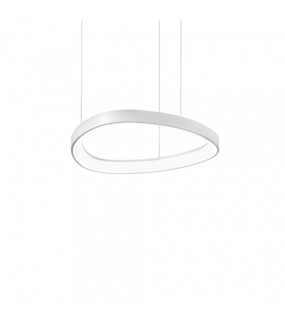 Integrated LED suspension Gemini 1 bulb Metal, white plastic