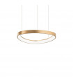 Suspension LED intégré Gemini 1 ampoule Métal,plastique Laiton