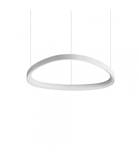 Integrated LED suspension Gemini 1 bulb Metal, white plastic