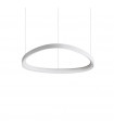 Integrated LED suspension Gemini 1 bulb Metal, white plastic